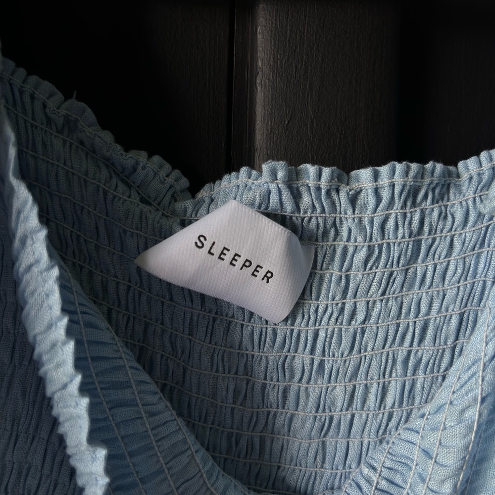 Sleeper baby blue linen dress - Picture 4 of 4
